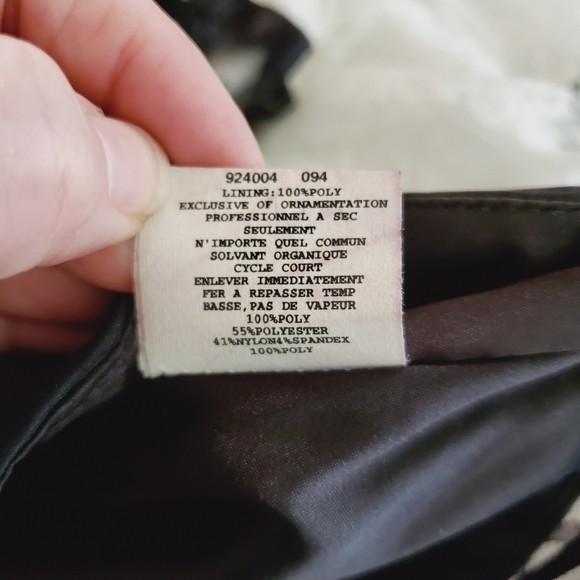 7508 * Jessica McClintock Gunne Sax Strapless Lace Overlay Dress Size 9 Vintage - Picture 5 of 10